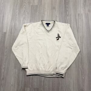 Vintage Pinnacle Golf Sweater Men's Extra Large XL Cream 90s Golfing USA Made